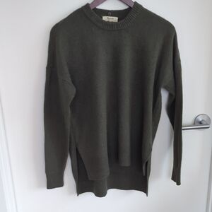 Madewell Olive Green Crewneck Cashmere Sweater